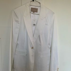 Sharp white women’s blazer